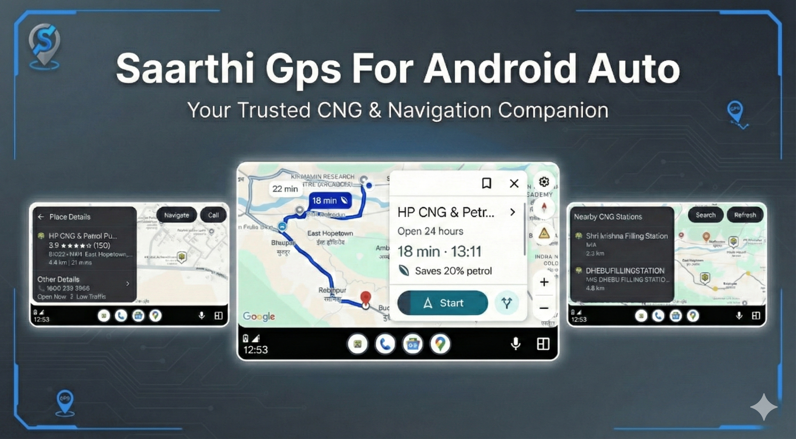 Saarthi GPS for Android Auto App