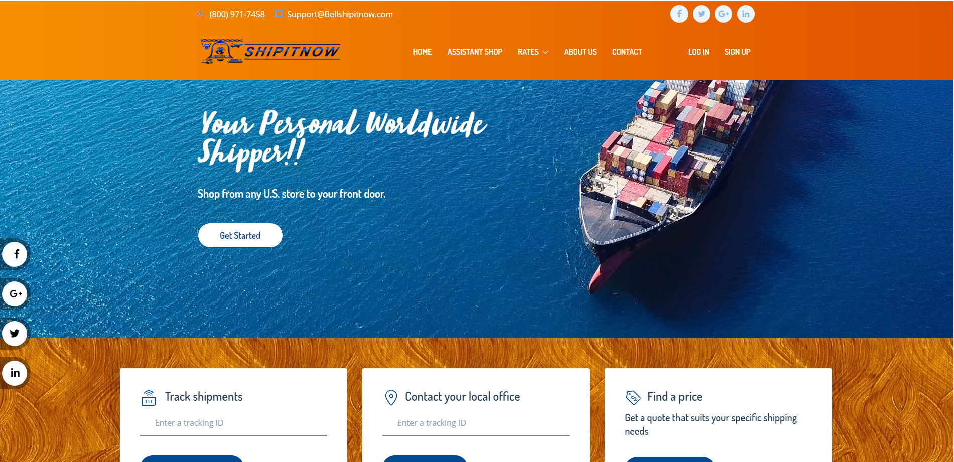 bellshipitnow Wordwide Shipping Company, development by hachiweb